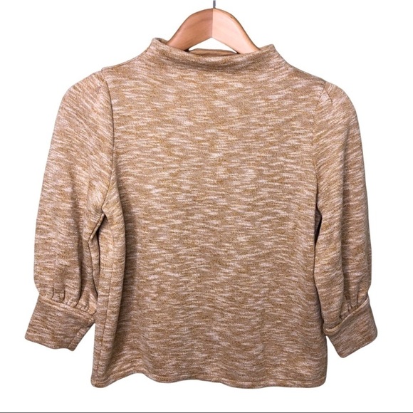 Madewell Gathered Sleeve Mockneck Top Puffed Sleeve Women’s Size XS AG265 - Picture 4 of 11